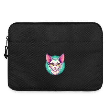 Orientalische Katzenrasse Karikatur Kawaii Tier Haustier - Laptoptasche 15" - Schwarz - Vorne