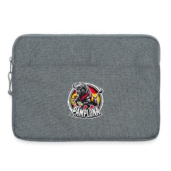Vacances à Pampelune en Espagne - Sacoche pour ordinateur portable 15 pouces - gris chiné - Devant