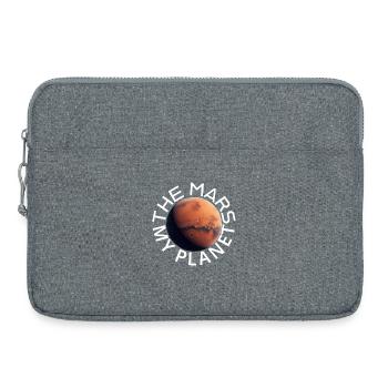 Mars-Entdecker Motiv auf Kleidung - Laptoptasche 15" - Grau meliert - Vorne