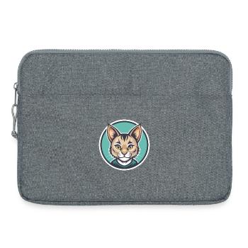 Pixie Bob Cat Breed Cartoon Kawaii Animal Pet - Laptop bag 15" - heather grey - Front