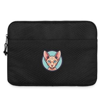 Rouge Devon Rex Chat Race Dessin animé Kawaii Animal Animal Pet - Sacoche pour ordinateur portable 15 pouces - noir - Devant
