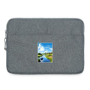 Dedham Vale Aonb Affiche de voyage Souvenir Peinture WPA - Sacoche pour ordinateur portable 15 pouces - gris chiné - Devant