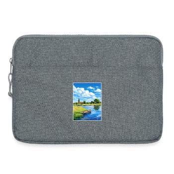Dedham Vale Aonb Affiche de voyage Souvenir Peinture WPA - Sacoche pour ordinateur portable 15 pouces - gris chiné - Devant