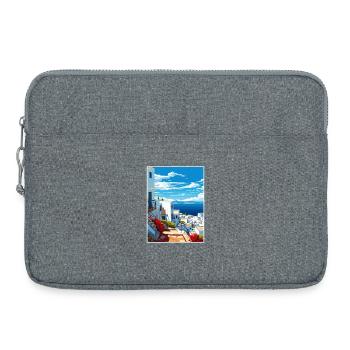 Tanger Maroc Affiche de voyage Peinture Souvenir WPA - Sacoche pour ordinateur portable 15 pouces - gris chiné - Devant