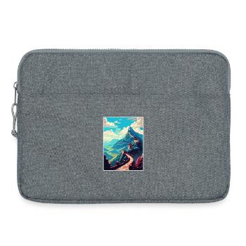 Grande Muraille de Chine Affiche De Voyage Peinture Souvenir - Sacoche pour ordinateur portable 15 pouces - gris chiné - Devant
