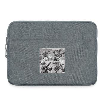 Rudolph's Rock Band Illustration - Laptop bag 15" - heather grey - Front