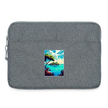 Belize Karibik Reise Poster Souvenir Farbe WPA - Laptoptasche 15" - Grau meliert - Vorne