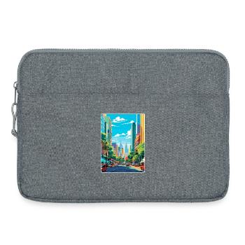São Paulo Brasilien Reise Poster Souvenir Farbe WPA - Laptoptasche 15" - Grau meliert - Vorne