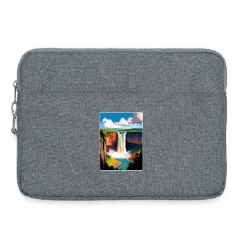 Guyana Caraïbes Voyage Affiche Souvenir Peinture WPA - Sacoche pour ordinateur portable 15 pouces - gris chiné - Devant
