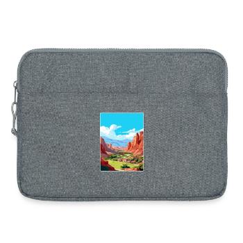 Cafayate Affiche de voyage Peinture de carte postale souvenir - Sacoche pour ordinateur portable 15 pouces - gris chiné - Devant