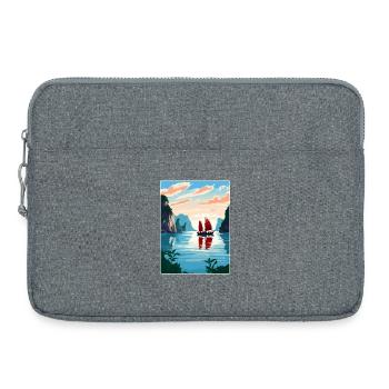 Ha Long Bay Vietnam Inseln Reiseposter Souvenir - Laptoptasche 15" - Grau meliert - Vorne