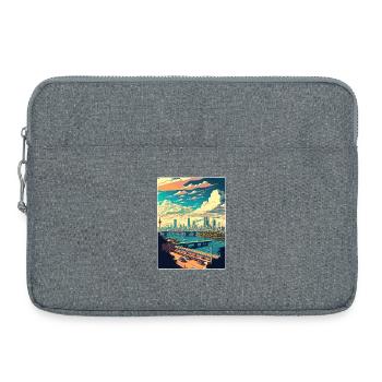 Bangkok Thailand Thai Travel Poster Souvenir WPA - Laptop bag 15" - heather grey - Front