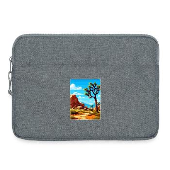 Joshua Tree National Park California Travel Poster - Laptop bag 15" - heather grey - Front