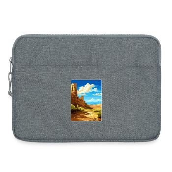 Affiche de voyage du parc national de Mesa Verde Colorado - Sacoche pour ordinateur portable 15 pouces - gris chiné - Devant