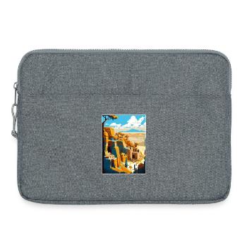 Affiche de voyage du parc national de Mesa Verde Colorado - Sacoche pour ordinateur portable 15 pouces - gris chiné - Devant