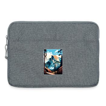 Yosemite Glacier Point Californie Affiche de voyage - Sacoche pour ordinateur portable 15 pouces - gris chiné - Devant
