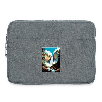 Yosemite Vernal Falls Californie Affiche de voyage WPA - Sacoche pour ordinateur portable 15 pouces - gris chiné - Devant