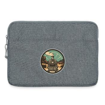 Illustration ferroviaire - Sacoche pour ordinateur portable 15 pouces - gris chiné - Devant