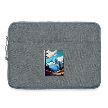 Mount Hood National Forest Reiseposter Souvenir - Laptoptasche 15" - Grau meliert - Vorne