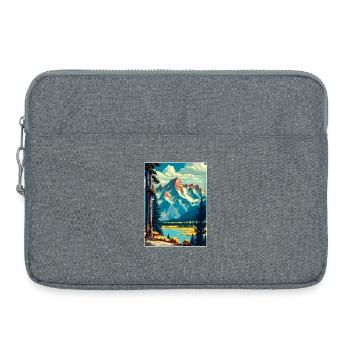Affiche de voyage souvenir du parc national de Grand Teton - Sacoche pour ordinateur portable 15 pouces - gris chiné - Devant