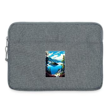 Crater Lake Nationalpark Reiseposter Souvenir - Laptoptasche 15" - Grau meliert - Vorne