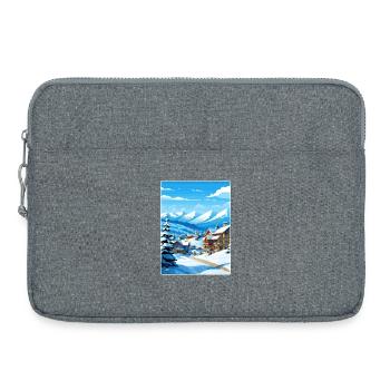 Vail station de ski Ski Voyage Poster Souvenir WPA - Sacoche pour ordinateur portable 15 pouces - gris chiné - Devant