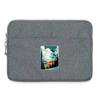 Vail station de ski Ski Voyage Poster Souvenir WPA - Sacoche pour ordinateur portable 15 pouces - gris chiné - Devant