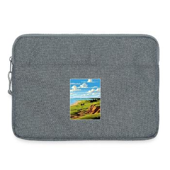 Whistling Straits Golfplatz Reiseposter - Laptoptasche 15" - Grau meliert - Vorne