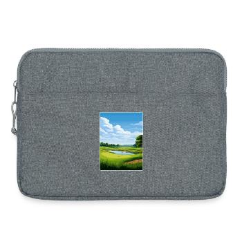 Carte d’affiche de voyage du Hazeltine National Golf Club - Sacoche pour ordinateur portable 15 pouces - gris chiné - Devant