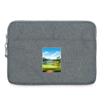 Riviera Country Club Golf Reise Poster Souvenir - Laptoptasche 15" - Grau meliert - Vorne