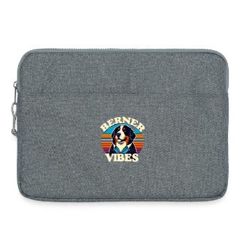 Bernese mountain dog - Laptop bag 15" - heather grey - Front