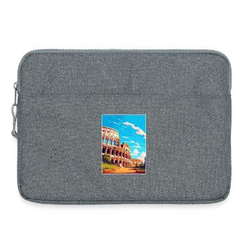 Rome Italie Affiche de voyage Souvenir Carte Postale Peinture - Sacoche pour ordinateur portable 15 pouces - gris chiné - Devant