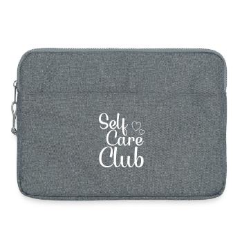 Self Care Club white - Laptop bag 15" - heather grey - Front