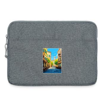 Parma Italien Reise Poster Souvenir Postkarte Farbe - Laptoptasche 15" - Grau meliert - Vorne