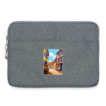 Elsass Frankreich Reise Poster Souvenir Malerei WPA - Laptoptasche 15" - Grau meliert - Vorne