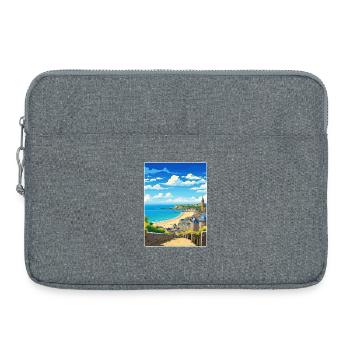 Saint Malo France Travel Poster Souvenir Paint WPA - Laptop bag 15" - heather grey - Front