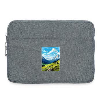 Stilfser Joch Italien Reise Poster Souvenir Malerei WPA - Laptoptasche 15" - Grau meliert - Vorne