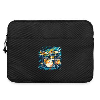 Portrait de tambour - Sacoche pour ordinateur portable 15 pouces - noir - Devant