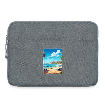 Cala Milor Espagne Affiche de voyage Peinture Souvenir WPA - Sacoche pour ordinateur portable 15 pouces - gris chiné - Devant