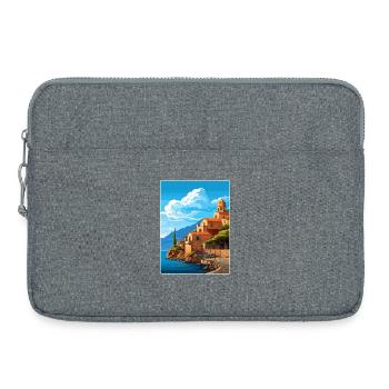 Monemvasia Griechenland Reise Poster Souvenir Farbe WPA - Laptoptasche 15" - Grau meliert - Vorne