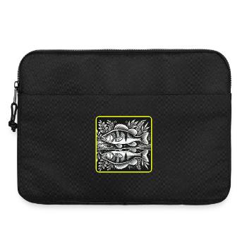 Barsch Angler Silhouette Design - Laptoptasche 15" - Schwarz - Vorne