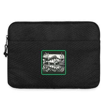 Barsch Raubfisch Design - Laptoptasche 15" - Schwarz - Vorne