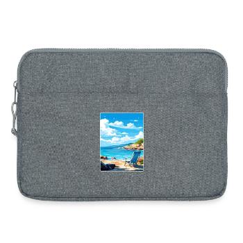 Crete Greece Travel Poster Souvenir Postcard Paint - Laptop bag 15" - heather grey - Front
