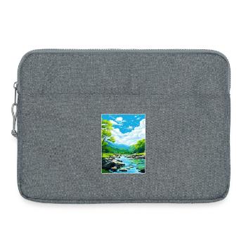Golitha Falls Angleterre Affiche de voyage Souvenir WPA - Sacoche pour ordinateur portable 15 pouces - gris chiné - Devant