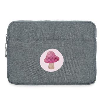 Champignon cercle automne rose fille conte de fées points forêt - Sacoche pour ordinateur portable 15 pouces - gris chiné - Devant