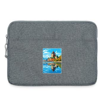 Quebec City Canada Travel Poster Souvenir Paint WP - Laptop bag 15" - heather grey - Front
