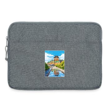 Quebec City Canada Travel Poster Souvenir Paint WP - Laptop bag 15" - heather grey - Front