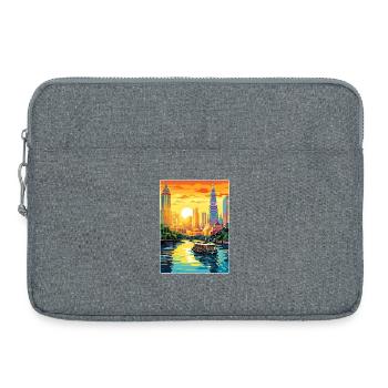Bangkok Thailand Thai Travel Poster Souvenir WPA - Laptop bag 15" - heather grey - Front