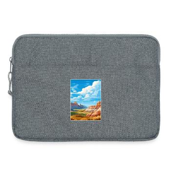 Badlands Nationalpark Reise Poster Souvenir WPA - Laptoptasche 15" - Grau meliert - Vorne