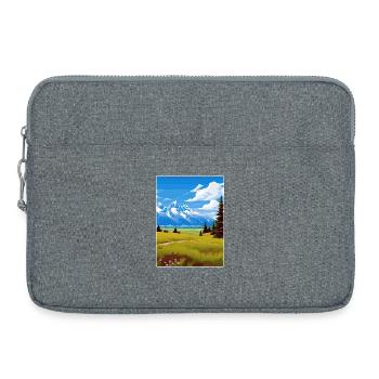 Affiche de voyage souvenir du parc national de Grand Teton - Sacoche pour ordinateur portable 15 pouces - gris chiné - Devant